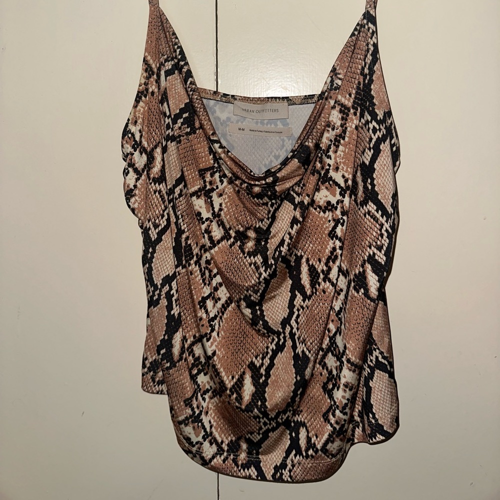 Urban Outfitters Snake Print Soft Top